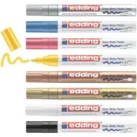 edding Lackmarker 750, (8-tlg), Glanzlackmarker, Strichstärke 2-4 mm