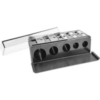 Fantasia Beauty Anspitzer Kosmetikstift-Multispitzer, Kunststoff, Schwarz/Transparent, 5 Größen Make-up-Spitzer