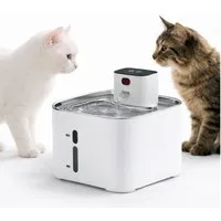 HOMELODY Trinkbrunnen Katzen Trinkbrunnen 4,2L mit 304 Edelstahl, kabellos, Akku, 3 Wassermodi, Bewegungsmelder, flüsterleise, Mehrfachfilter