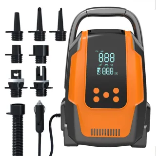 20PSI Electric SUP Air Pump 120W High Pressure Portable Air Inflator Deflator Quick Inflation with Auto-Off 12V DC for S