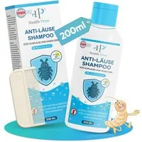 Health Press Haarshampoo Anti-Läuse Shampoo – Vorteilspackung – Läuse Shampoo inkl. Läusekamm