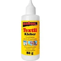 BRÜCOL Bastelkleber TEXTIL KLEBER 80ml Texilkleber Textilklebstoff Stoffkleber, (1-tlg), Lederkleber Gewebekleber Gewebeklebstoff Gewebe Stoff