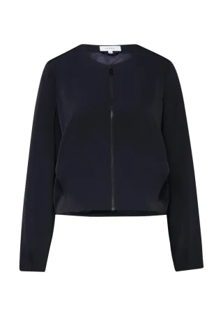 comma - Fließender Blouson mit Eingrifftaschen blau - Gr. - 44