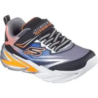 Skechers FLEX-GLOW ULTRA LIGHTS Lauflernschuh Blink,-Klettschuh zum Schlüpfen, Neon, Größenschablone zum Download