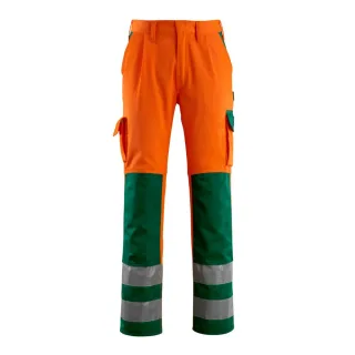 MASCOT Olinda Hose mit Knietaschen SAFE COMPETE Hi-vis Orange / Grün 56 - 07179-860-1403-76C56