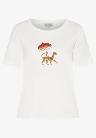 MORE & MORE - T-Shirt mit Frontprint weiß - Gr. - 46