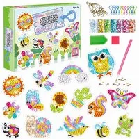 R2 Invest Kreativset Diamantmalerei Schlüsselanhänger Set 15 Motive DIY Bastelset
