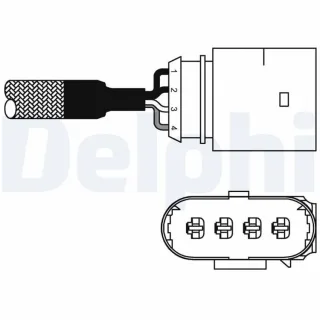 Delphi Lambdasonde Audi Seat Skoda VW ES10981-12B1