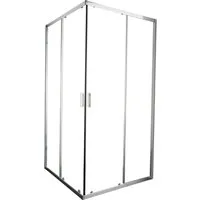 welltime Eckdusche New Summer, BxT: 100x100 cm, Einscheibensicherheitsglas, verbessertes Rollensystem, hochwertiger Aluminiumrahmen, 6mm ESG