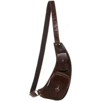 SID & VAIN Umhängetasche echt Leder Umhängetasche groß braun DUDLEY, Crossbody Bag Echtleder für Damen & Herren, Umhängetasche braun