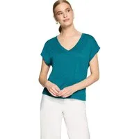 Zero T-Shirt Damen mit V-Ausschnitt (1-tlg) Material