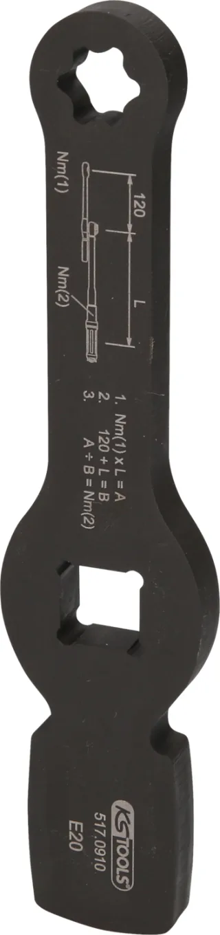 KS Tools 3/4" Schlag-Torx-E-Schlüssel mit 2 Schlagflächen, E20 - 517.0910