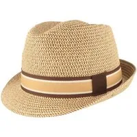 Breiter Strohhut Rollbarer Trilby mit UV-Schutz 50+
