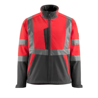 MASCOT Kiama Softshell Jacke SAFE LIGHT Hi-vis Rot / Dunkelanthrazit XXL - 15902-253-22218-XXL