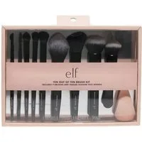 e.l.f Kosmetikpinsel-Set Ten out of Ten Set, 10 tlg., 9 Pinsel + 1 Make-up-Schwamm