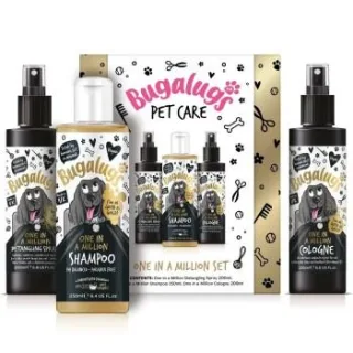 Bugalugs Pflegeset One in a Million 3 Produkte (Shampoo 250ml, Entwirrer 200ml , Parfüm 200ml) 650 ml