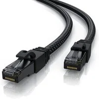 Primewire LAN-Kabel, CAT.7, RJ-45 (Ethernet) (500 cm), Patchkabel CAT 7, Baumwollummantelung, Gigabit Netzwerkkabel - 5m