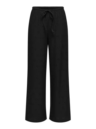 ONLY - ONLSMILLA WIDE TIE PANT JRS Black - Gr. - S
