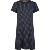 By Louise Schlafanzug by Louise Kurzarm Sleepshirt aus 100% Baumwolle – Knielang und Bequem