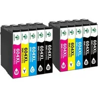 Greensky 5/8/10er Multipack für Epson 604 604XL Tintenpatrone (WF-2910DWF WF-2930DWF WF-2935DWF WF-2950DWF, 10-tlg., XP-2200 XP-2205 XP-3200 XP-3205 XP-4200 XP-4205)