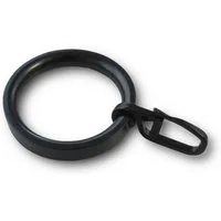 nodeko Gardinenring Vorhangringe Ø 32 x 43 mm, Kunststoff, für Gardinenstangen Ø 16 mm bis 20 mm, (Packung, mit Faltenlegehaken), mit Kerbe zum Einklipsen des Faltenhakens