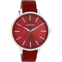 OOZOO Quarzuhr Oozoo Damen Armbanduhr Timepieces Analog, (Analoguhr), Damenuhr rund, groß (ca. 42mm) Lederarmband, Fashion-Style