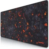 Titanwolf Gaming Mauspad XXL Speed Mousepad 900 x 400 x 3 mm, große Tischunterlage (1-St), rutschfest, abwaschbar, Geschwindigkeit & Präzision, Lavamotiv