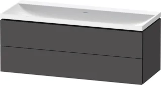 Duravit L-Cube c-shaped Set wandhängend Graphit Matt 1200x480x480 mm - LC6953N49490000 LC6953N49490000