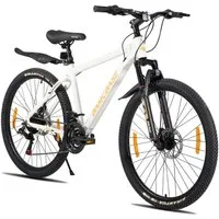 HILAND Mountainbike 26 27,5 Zoll Geländefähiges Fahrrad für Männer und Frauen, Aluminiumrahmen, 21-Gang, mechanischen Scheibenbremsen und Federgabel