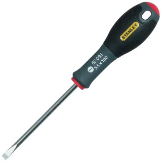 STANLEY FATMAX Schraubendreher Schlitz Klingenlänge 100 mm B. 5,5 mm m. Aufhängeauge - 0-65-098