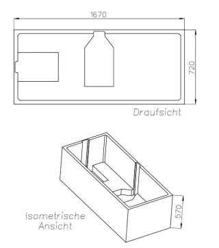 Neuesbad Wannenträger für Polypex Siena 170x75 SW 85375