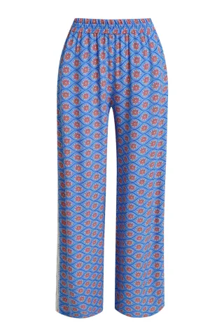 Smith&Soul - Printed Viscose Pants indigo print - Gr. - M