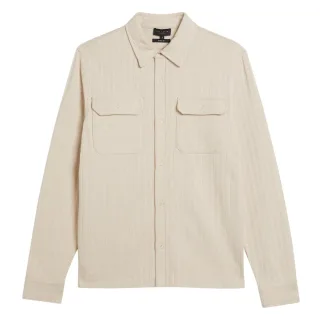 Ted Baker Belza Regular Fit Strukturiertes Beige Hemd