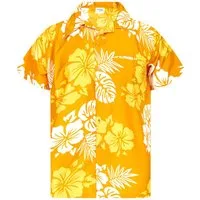 King Kameha Hawaiihemd "Mono Hibiscus" Funky Hawaii-Hemd Herren Kurzarm Front-Tasche Stylish