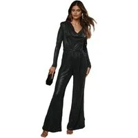 LIPSY Jumpsuit Jumpsuit mit Strass und langen Ärmeln, Petite (1-tlg)