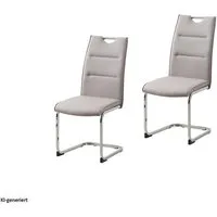 HTI-Living Freischwinger Schwingstuhl DannyC PU Cappuccino (Set, 2 St), Freischwinger Esszimmerstuhl Kunstleder