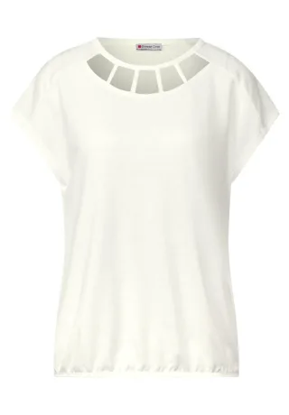 Street One - Leinen-Look Shirt weiß - Gr. - 42