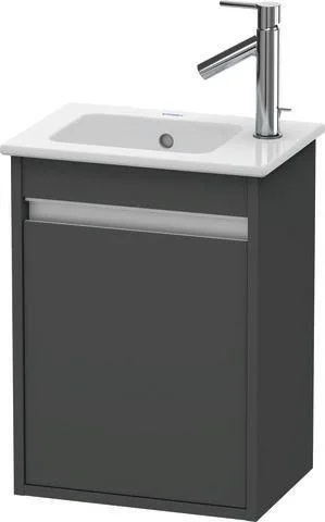 Duravit Ketho Waschtischunterbau wandhängend Graphit Matt 400x285x550 mm - KT6417L4949 KT6417L4949