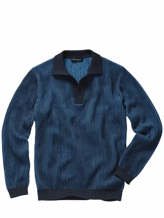 Mey & Edlich Herren Raumgreifer-Polo Blau 100 % Baumwolle (bio)