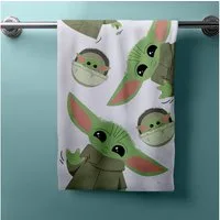 Jerry Fabrics Handtücher Star Wars Mandalorian Baby Yoda Duschtuch Badetuch 70 x 140 cm, (1 Duschtuch, 1-St), Langlebig