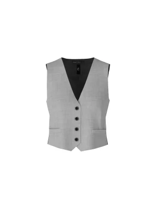 Marc Cain Sports - Körpernahe Weste mit V-Ausschnitt soft grey - Gr. - 36