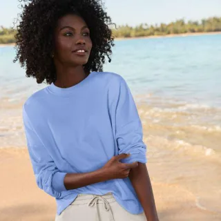 Leichtes Sweatshirt, Damen,  Blau, by Lands' End