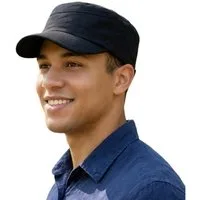 LuxusKollektion Army Cap Cap Militär Herren Damen Verstellbar Flat Einheitsgröße B1# Schwarz