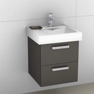 Artiqua 413 Waschtischunterschrank für iCon 124150 Stahlgrau Metallic, 413-WU2L-K07-7141-88 413-WU2L-K07-7141-88
