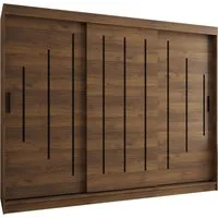 ABIKS MÖBEL Schwebetürenschrank RUBINO Y 250 Schlafzimmerschrank mit Schiebetüren Kleiderstange Regale