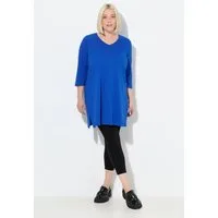 Ulla Popken Longshirt Longshirt A-Linie V-Ausschnitt 3/4-Arm