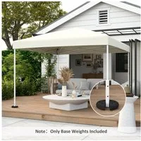 Outsunny Beschwerungsgewicht für Pavillon, Zelt, Vierkantrohre von Faltzelten zwischen 20x20 mm und 30x30 mm, (Pavillonstandfüße, 4-tlg., Gewichte), für Garten, Balkon, Schwarz