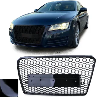 Kühlergrill Sportgrill Wabengrill Grill Schwarz Glanz für Audi A7 4G ab 2010-2014