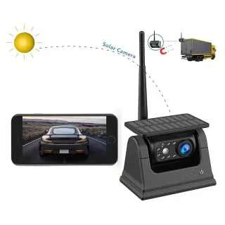 9600mAh Solar Lithium Battery WiFi Wireless Backup Camera System Real Time Monitoring Wireless Backup Camera Bus Van Tru