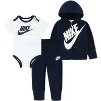 Nike Sportswear Neugeborenen-Geschenkset NKN SUSTAINABLE 3PC FZ SET (Set, 3-tlg) 3-teiliges Set, mit Body, Hose und Jacke mit Kapuze, für Babys